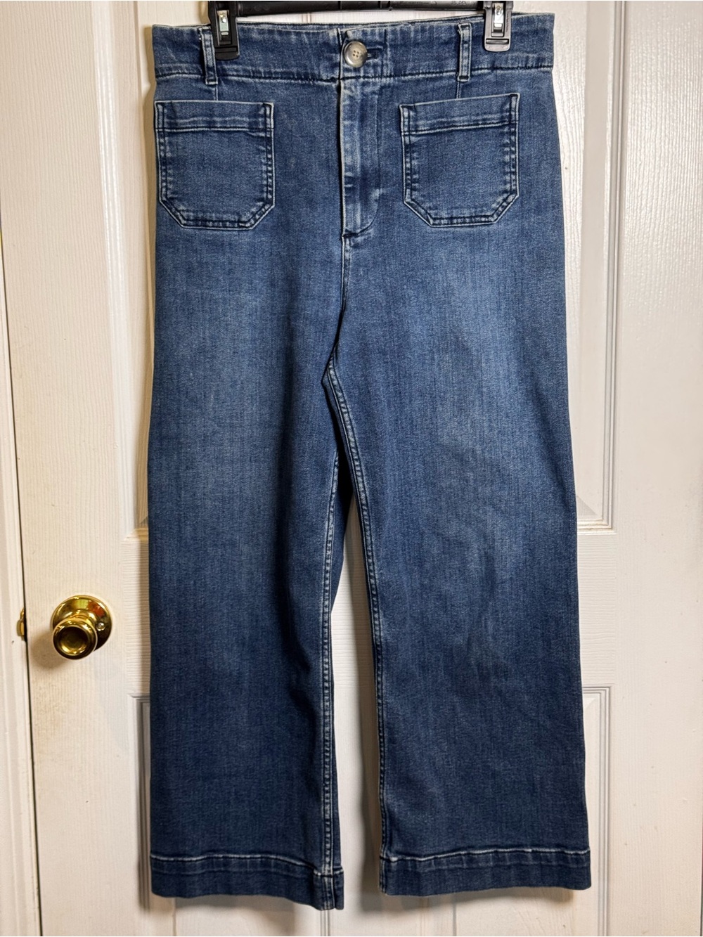 Pilcro Anthropologie Size 28 Wide Leg Patch Pocket Jeans